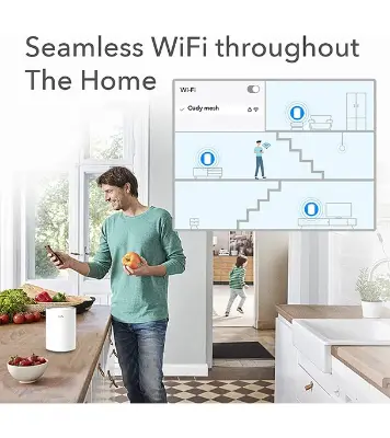 Picture of Cudy 2022 New WiFi 6 Mesh WiFi, AX1800 Whole Home Mesh WiFi System - Covers up to 5000 Sq. Ft, 5G Gigabit WiFi 6 VPN Router and Extender, Parental Control, Open VPN, 2-Pack