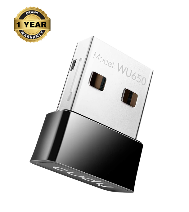 Picture of Cudy AC 650Mbps USB WiFi Adapter for PC, 5GHz/2.4GHz Wireless Dongle, WiFi USB, USB Wireless Adapter for Laptop - Nano Size, Compatible with Windows XP / 7 / 8.x /10/11, Mac OS