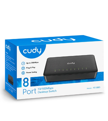 Picture of Cudy 8-Port 10/100Mbps Desktop Switch FS108D