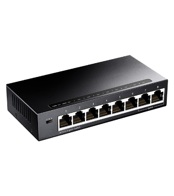 Picture of Cudy GS108 8-Port Gigabit Ethernet Unmanaged Switch - Desktop, Fanless, 10/100/1000Mbps Shielded Ports, Plug and Play, Sturdy Metal Housing