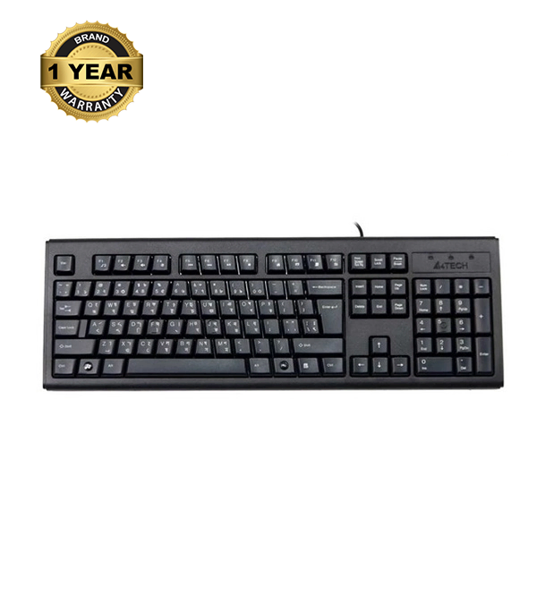 Picture of A4 TECH KRS-83 FN Black Wired Multimedia (FN hotkey) Keyboard With Bangla