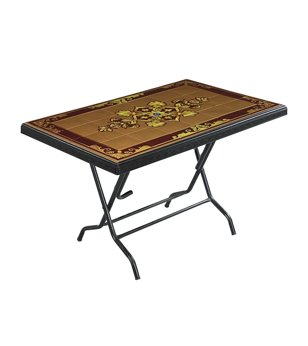 Buy Deco Table 4 Seat S/L Print Spark Black Online at Best Price
