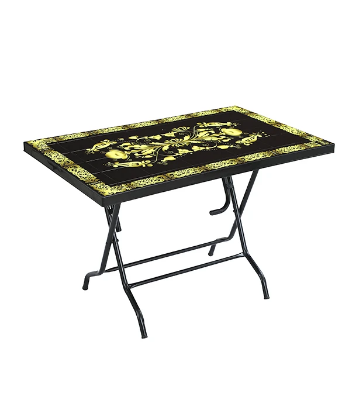 Buy Deco Classic Table 4 Seat S/L Print Gold - Black Online at Best Price