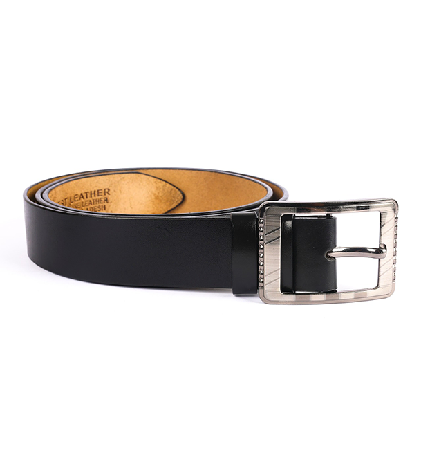 Buy Men's Premium One Part Buffalo Leather Belt Black at Best Price In Bangladesh