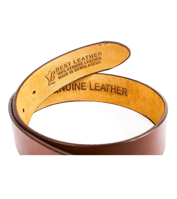 Buy Men's Premium One Part Cow Leather Belt Brown at Best Price In Bangladesh