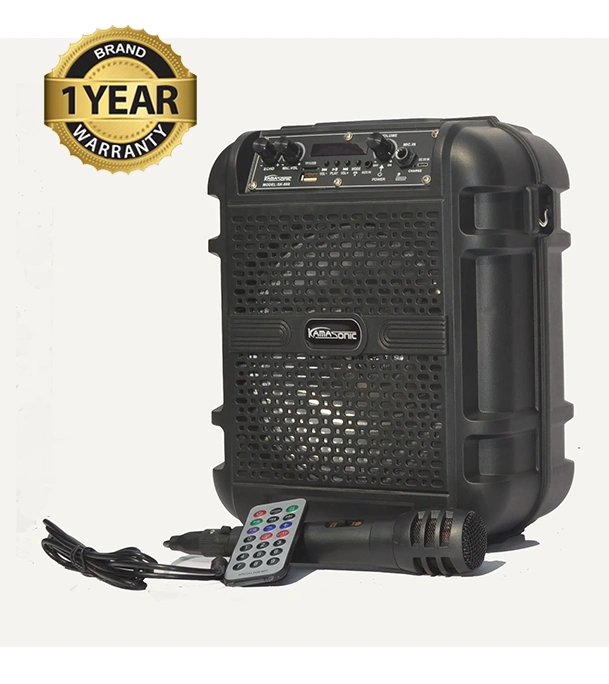 Buy Kamasonic TR-866L Portable Bluetooth Trolley Speaker With Wire Microphone Online at Best Price