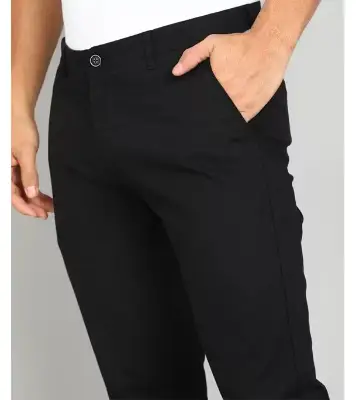 Buy Men's Black Premium Casual Gabardine Pant at Best Price In Bangladesh