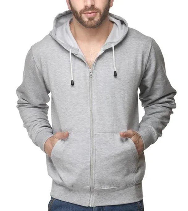 Buy Stylish Hoodie Jacket Ash Color For Men at Best Price In Bangladesh