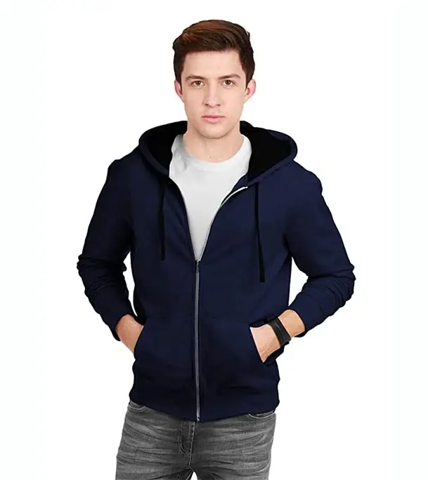 Buy Stylish Hoodie Jacket Blue Color For Men at Best Price In Bangladesh