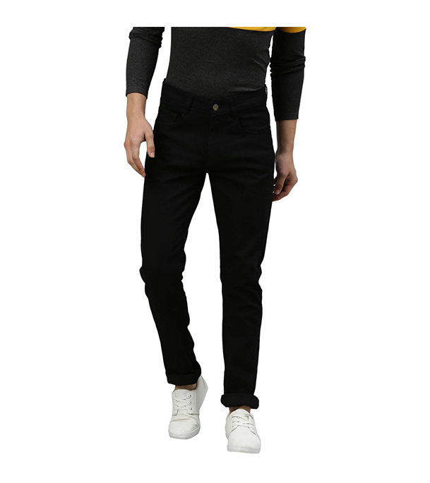 Buy Men's Black Slim Fit Super Stretchable Premium Solid Jeans Pant Online