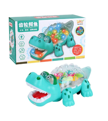 Buy Crocodile Toy Smooth Edges Cute Electric LED Crocodile Crawling Toy at Best Price In Bangladesh