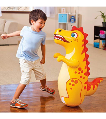 Picture of Crocodile Inflatable Hit Me Bouncer Toy - Blue And White 