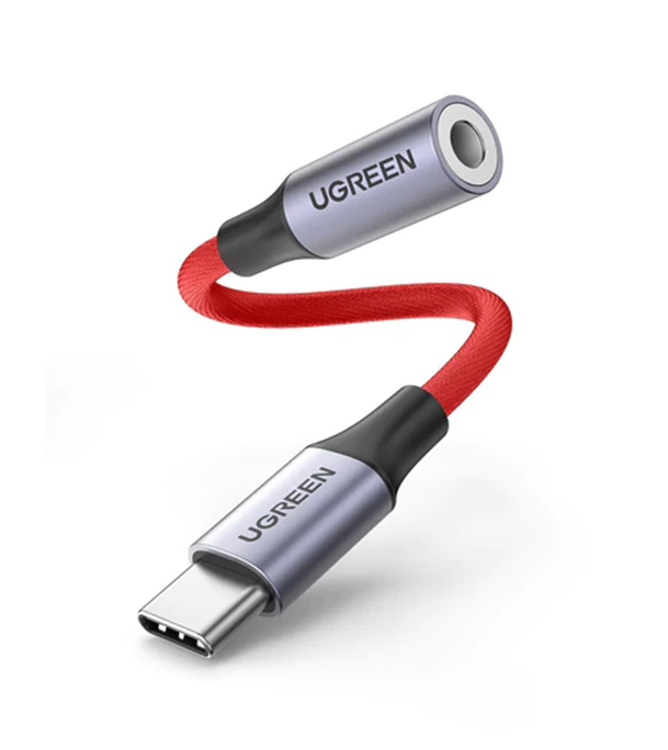 Buy UGREEN 80154 USB-C to 3.5mm M/F Cable Aluminum Shell with Braided 10cm Space Gray at Best Price In Bangladesh