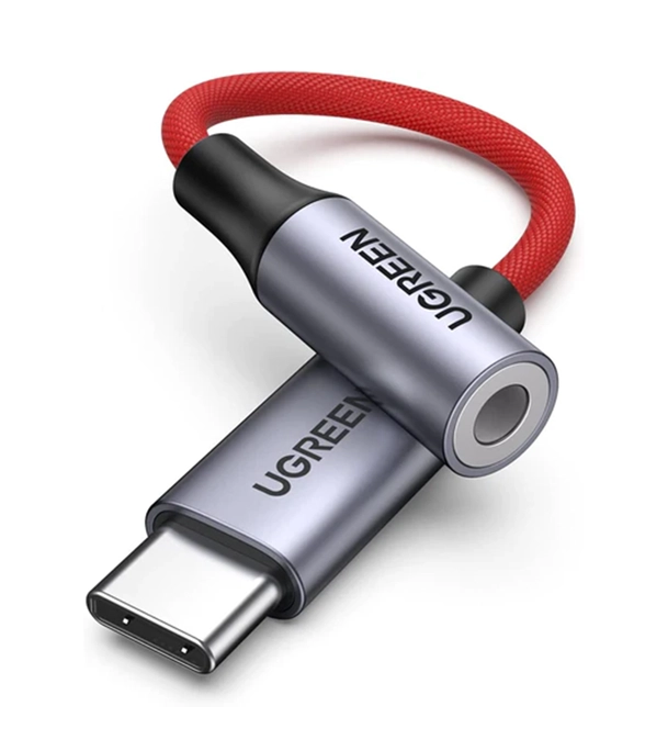 Buy UGREEN 80154 USB-C to 3.5mm M/F Cable Aluminum Shell with Braided 10cm Space Gray at Best Price In Bangladesh