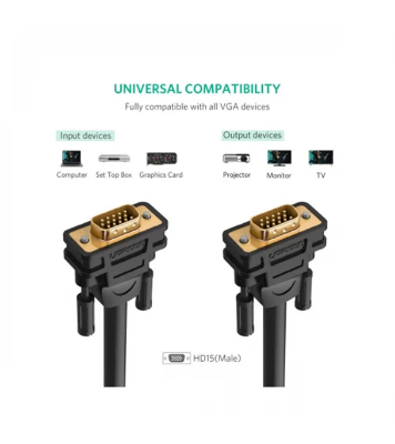 Buy UGREEN 11633 VGA Male to Male Cable 10m Black at Best Price In Bangladesh
