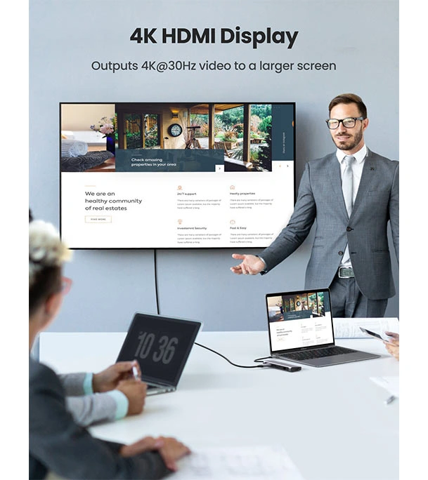 Buy UGREEN CM179 USB Type C Multifunctional Adapter Gray at Best Price In Bangladesh
