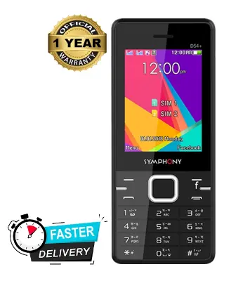 Buy Symphony D54 PLus Feature Phone- Full Black at Best Price In Bangladesh