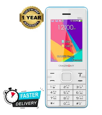 Buy Symphony D54 PLus Feature Phone- Full White at Best Price In Bangladesh