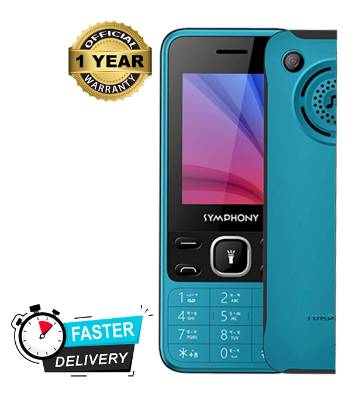 Buy Symphony L145 Feature Phone with 2900 mAH Battery and Wireless FM Radio- Cyan Blue at Best Price In Bangladesh