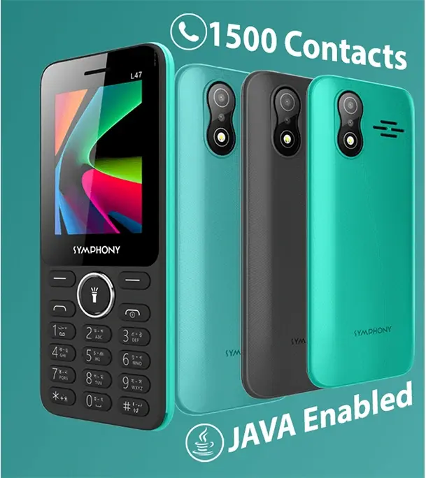 Buy Symphony L47 Feature Phone- Mint Green at Best Price In Bangladesh