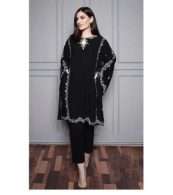 Buy Women's Fashionable Dubai Cherry Fabric Kurti   Pant (2 Pcs) Online at Best Price