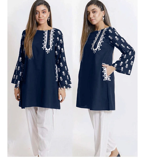 Picture of Women's Fashionable Dubai Cherry Fabric Kurti