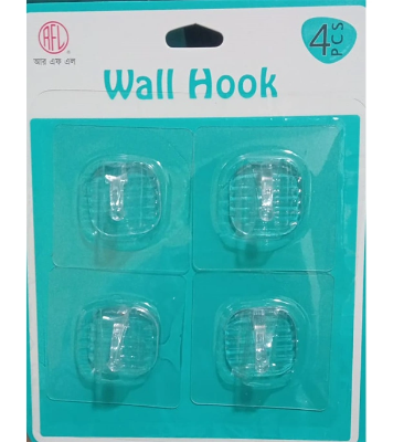 Square Wall Hook 4 Pcs Set - Trans 