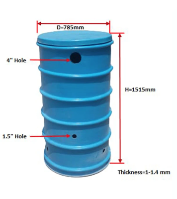 Buy FRP Mobile Toilet Pit with cover Online at Best Price