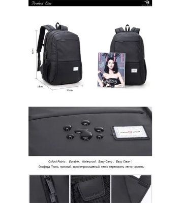 Buy ARCTIC HUNTER Waterproof Black School/College Bag Online