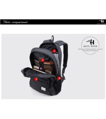 Buy ARCTIC HUNTER Waterproof Black School/College Bag Online