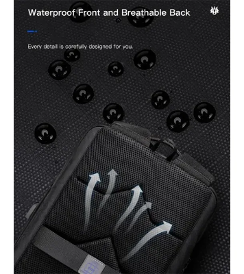 Buy Classic Urban Backpack Golden Wolf Gb00399 With Usb Port, Three Compartments, For Laptop 15.6 ", 20l Online