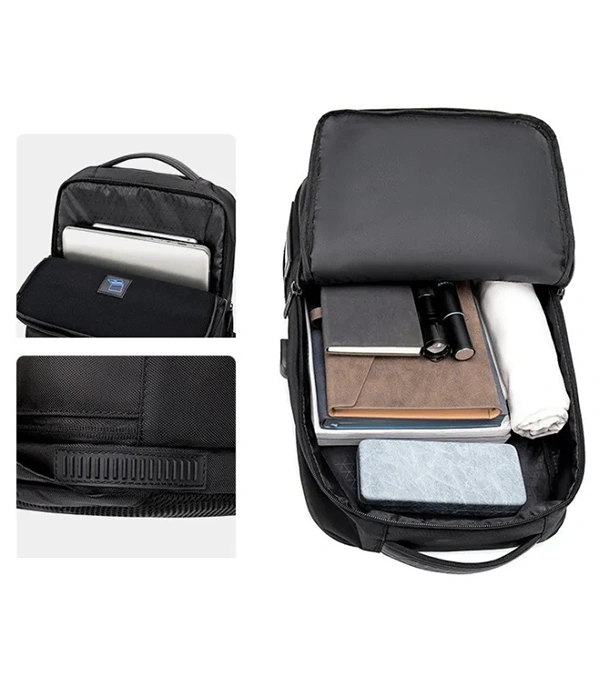 Buy Classic Urban Backpack Golden Wolf Gb00399 With Usb Port, Three Compartments, For Laptop 15.6 ", 20l Online