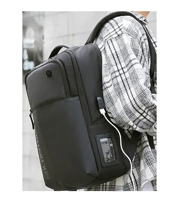 Buy Classic Urban Backpack Golden Wolf Gb00399 With Usb Port, Three Compartments, For Laptop 15.6 ", 20l Online