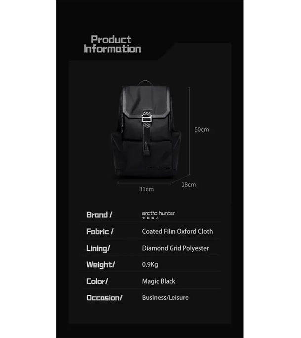 Picture of ARCTIC HUNTER Leisure Travel Backpack Men 15.6" Daypack