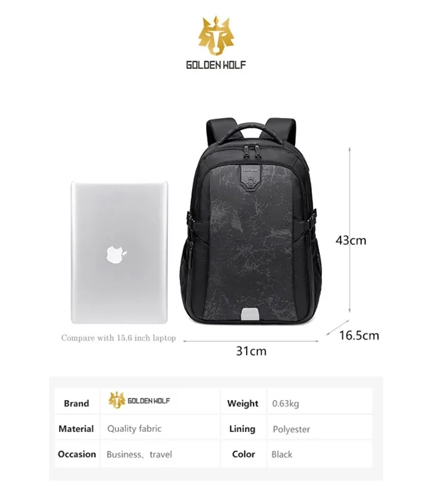 Buy Goloen Wolf Men Laptop Backpack Anti-Theft Travel Bags Online