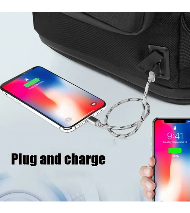 Buy Ozuko 9326 New Multifunctional Large Capacity Waterproof Luggage Anti Theft USB Sports Laptop Duffle 