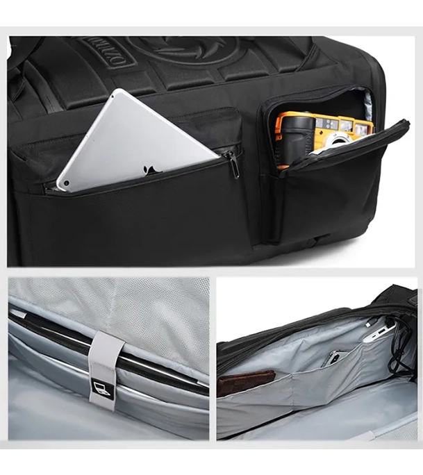 Buy Ozuko 9326 New Multifunctional Large Capacity Waterproof Luggage Anti Theft USB Sports Laptop Duffle 