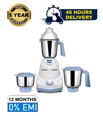 Picture of KENT 750W Mixer Grinder 16064 TrueMix 3 Stainless Steel Jar Including Chutney Jar White