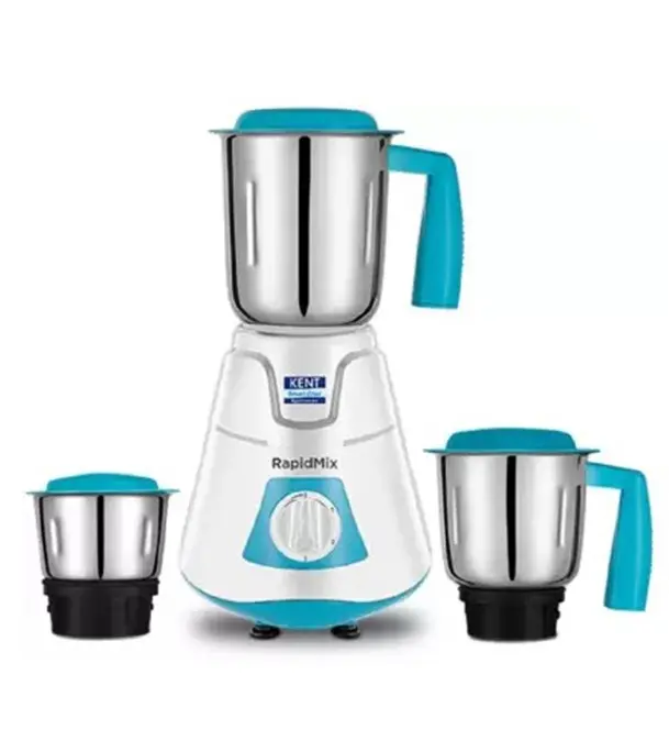 Buy KENT 550W RapidMix 16077 Mixer Grinder 3 Stainless Steel Jars Blue 