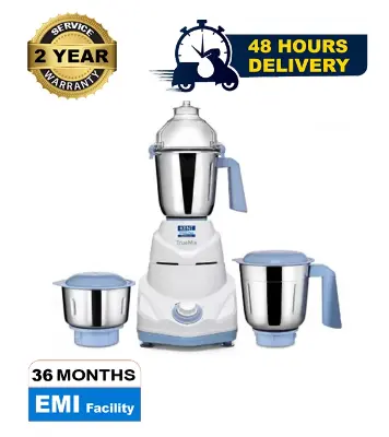 Picture of KENT 750W Mixer Grinder 16064 TrueMix 3 Stainless Steel Jar Including Chutney Jar White (Best Price)