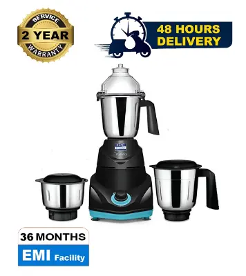 Picture of KENT 750W Mixer Grinder 16065 TrueMix-B, Pulse Function, Auto Shut-Off, 3 Stainless Steel Jars Including Chutney Jar Black (Best Price)