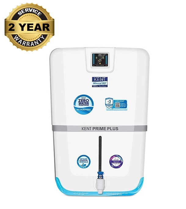 Picture of KENT Prime Plus 9 Litres Wall Mountable RO+UV+UF+TDS Controller 20 Liter/Hour Smart Water Purifier White (Best Price)