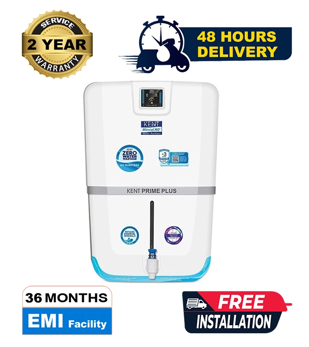 Picture of KENT Prime Plus 9 Litres Wall Mountable RO+UV+UF+TDS Controller 20 Liter/Hour Smart Water Purifier White (Best Price)