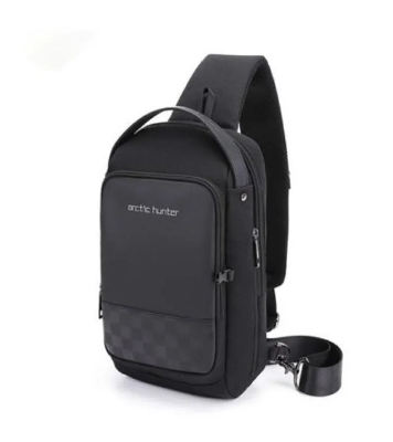 Buy Arctic Hunter XB00105 Men Chest Bag USB Charging Sling Bag Waterproof Online