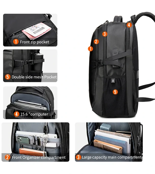 Picture of Arctic Hunter Travel Outdoors Camping Waterproof Polyester Sports Backpack