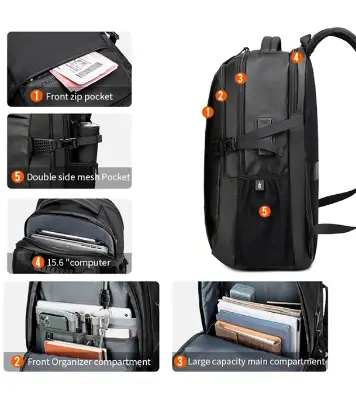 Picture of Arctic Hunter Travel Outdoors Camping Waterproof Polyester Sports Backpack