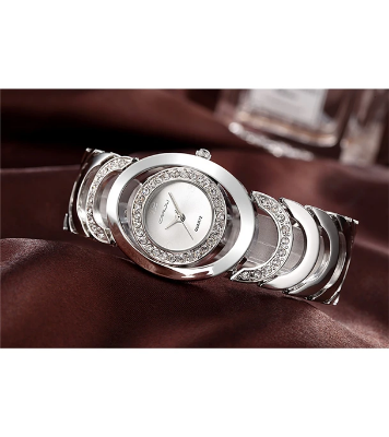 Buy CRRJU 2201 Luxury Famous Brands Gold Rhinestone Bracelet Ladies Wrist Watch Online at Best Price