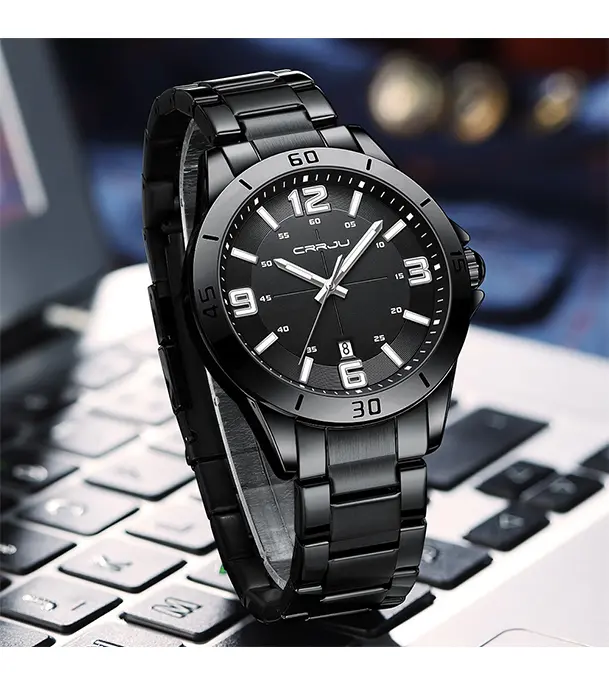 Picture of CRRJU5003 Fashion New Men Watch Quartz Stainless Steel Luxury Wristwatch