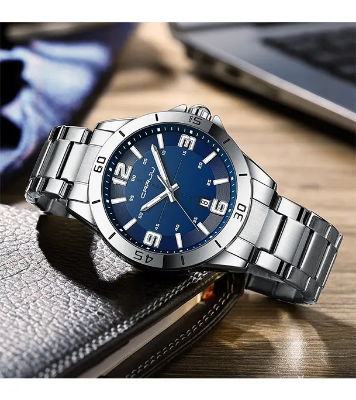 Picture of Fashion New Men Watch Quartz Stainless Steel Luxury Wristwatch