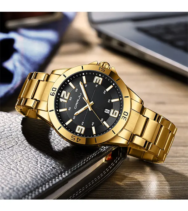 Buy Fashion New Men Watch Quartz Stainless Steel Luxury Wristwatch Online at Best Price